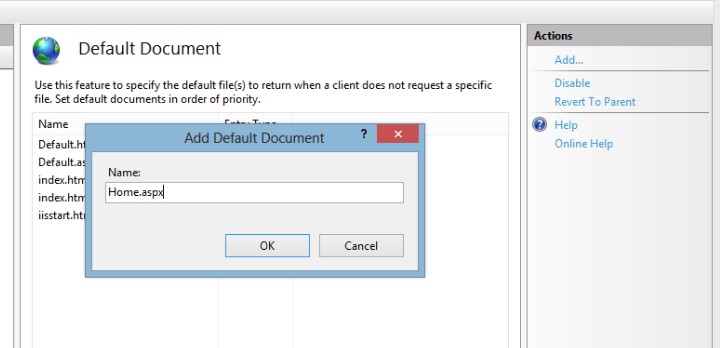 IIS default document 3