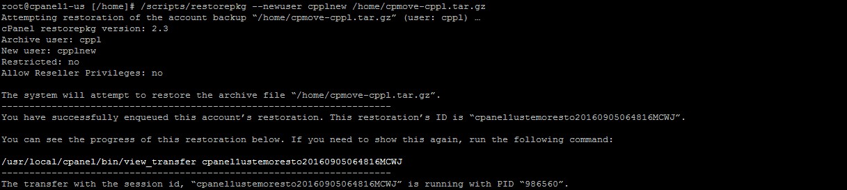 cpanel account restore with new username-3