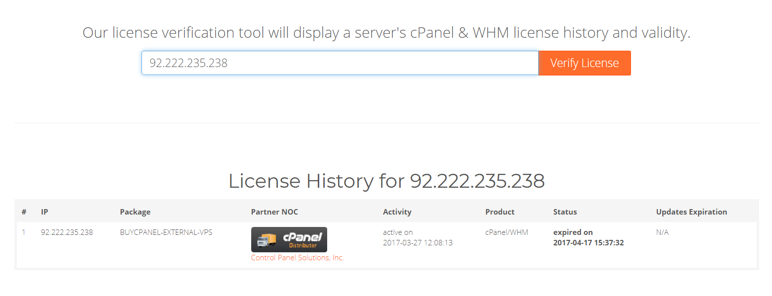 bypass cpanel license check