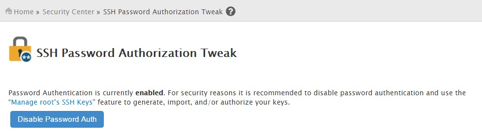 SSH password authorization tweak